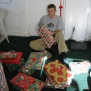 Jason opening presents