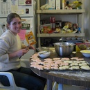 Making Valentine's Day cookies