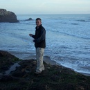 Jason flying the kite, Santa Cruz