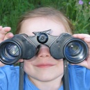 Ainsley and the 'noculars (as she called them).