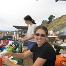 Boogie boarding at Santa Cruz