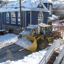 Snow removal in front of the townhome we stayed in