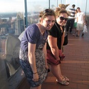 Dresses and wind at the Top of the Rock. Not a good mix.