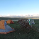 Handcart attempting to block the wind
