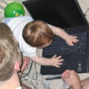 Jason let Ainsley play computer