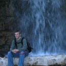 Jason below Stewart's Cascades (Mt. Timp)