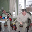 Tony and Dad opening presents