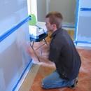 Jason putting on the color