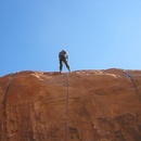 Jason rappelling a 50 foot face at Entrada Scout Camp