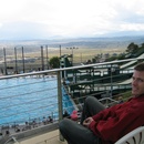 Jason waiting for the ski jump show to start
