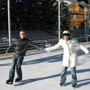 Jason pulling Kerry around the ice rink