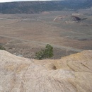 Edge of the plateau with the road down below