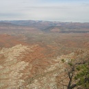 Zion National Park is just over the cliffs on the horizon