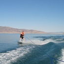 Drew wakeboarding