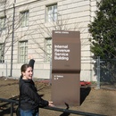 At the IRS building