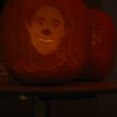 Kerry's face on a pumpkin
