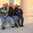 Family picture at the Jefferson Memorial